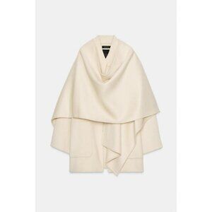 ZARA WOOL BLEND CAPE COAT ZW COLLECTION